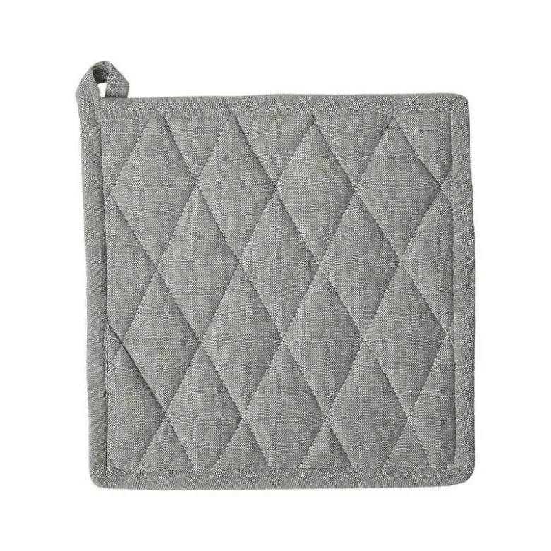 Da'Core grydelap quilt 22,5x22,5 cm uni cross grå