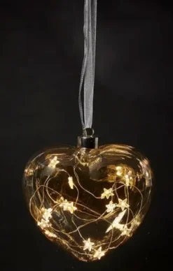 Da'core Hjerte med stjerner 15 LED