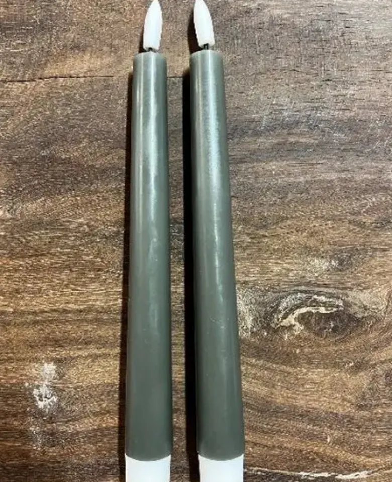 Da'core Kunstig stearinlys Mørk grøn H24 cm