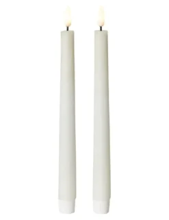 Da'core Kunstig stearinlys 2 stk Hvid H24 cm