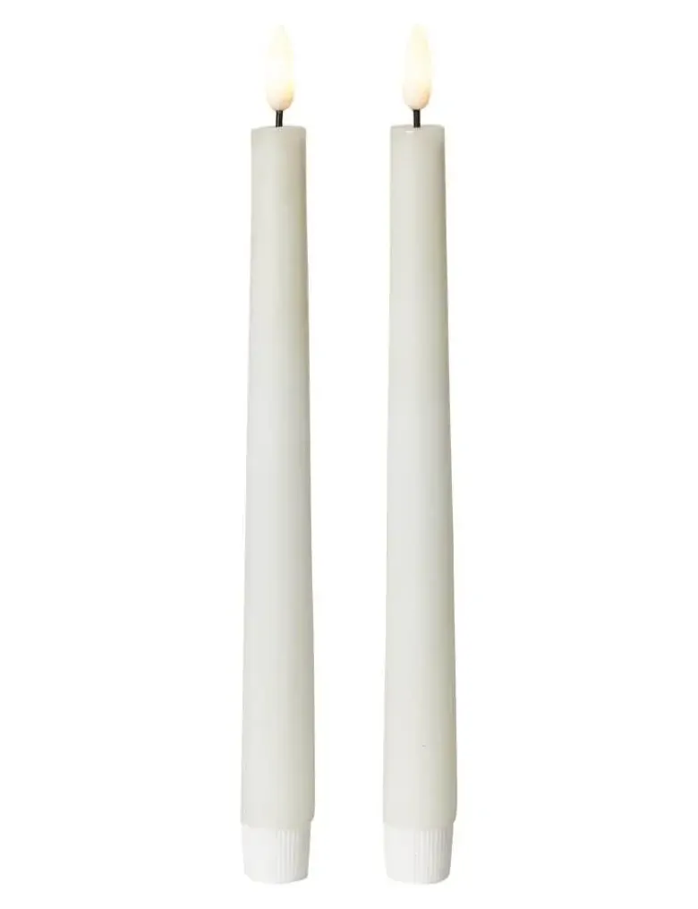 Da'core Kunstig stearinlys 2 stk Hvid H24 cm