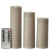 Da'core LED Bloklys flad top 3-pak Sand