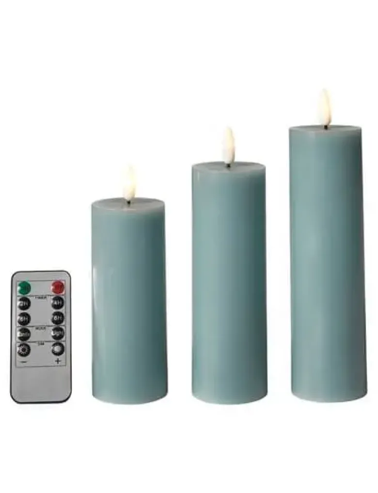 Da'core Led Bloklys flad top 3-pak Sea