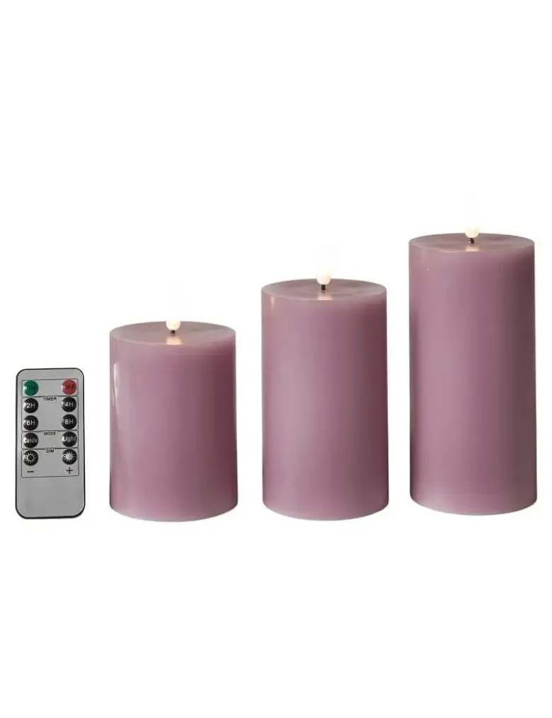 Da'core LED bloklys flad top 3-pak Violet