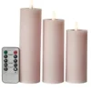 Da'Core LED bloklys flad top 3-pak rosa