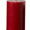 Da'core LED Bloklys med 3D flamme H10 cm Rød