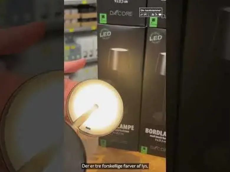 Da'core LED Bordlampe med Touch Sort