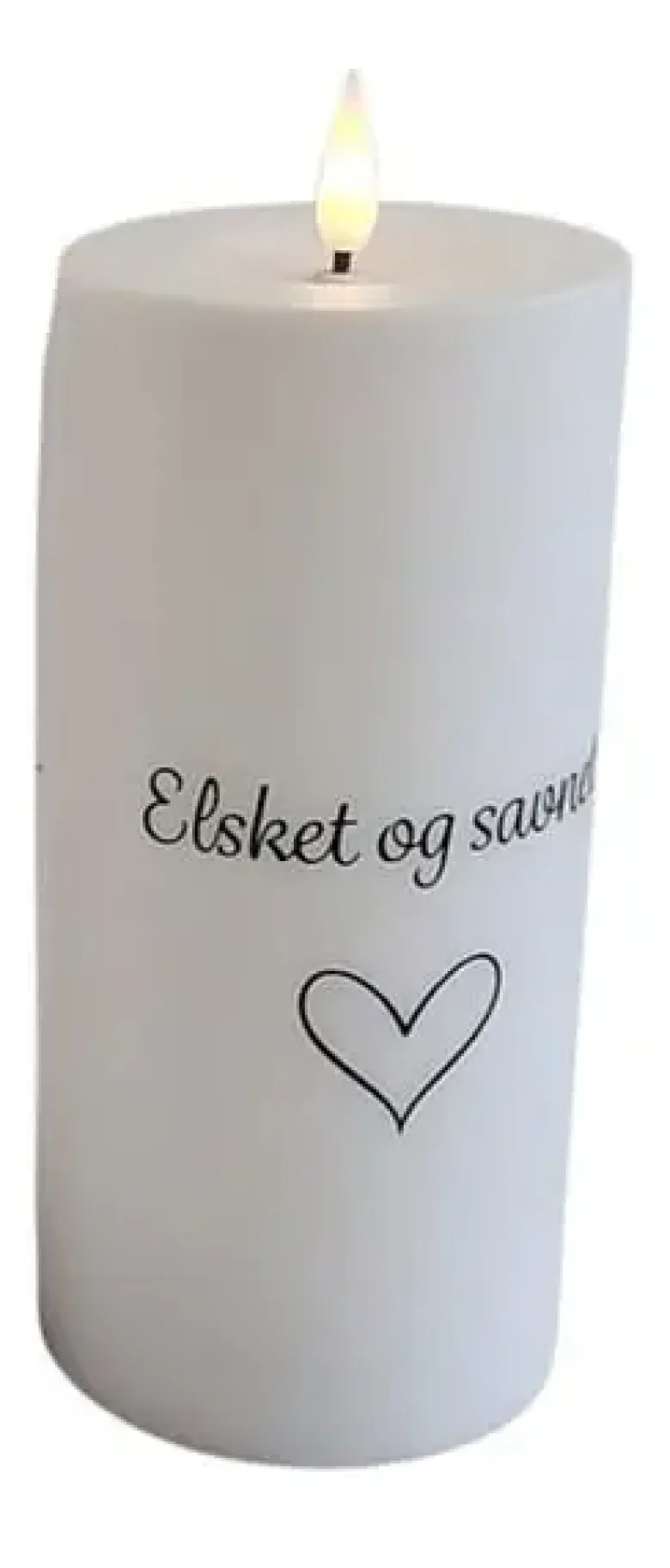 Da'core LED gravlys med timer "Elsket og savnet"