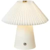 Da'core LED touch lampe plisse hvid