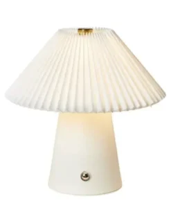 Da'core LED touch lampe plisse hvid