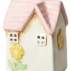 Da'core Lyshus til fyrfad keramik H12,3 cm Grøn/Rosa