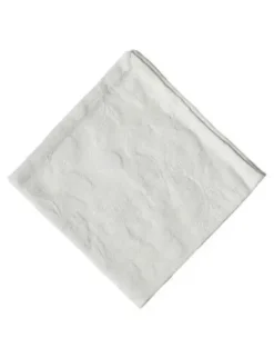 Da'core Mundserviet Jacquard blomst 40x40 cm hvid 4-pak