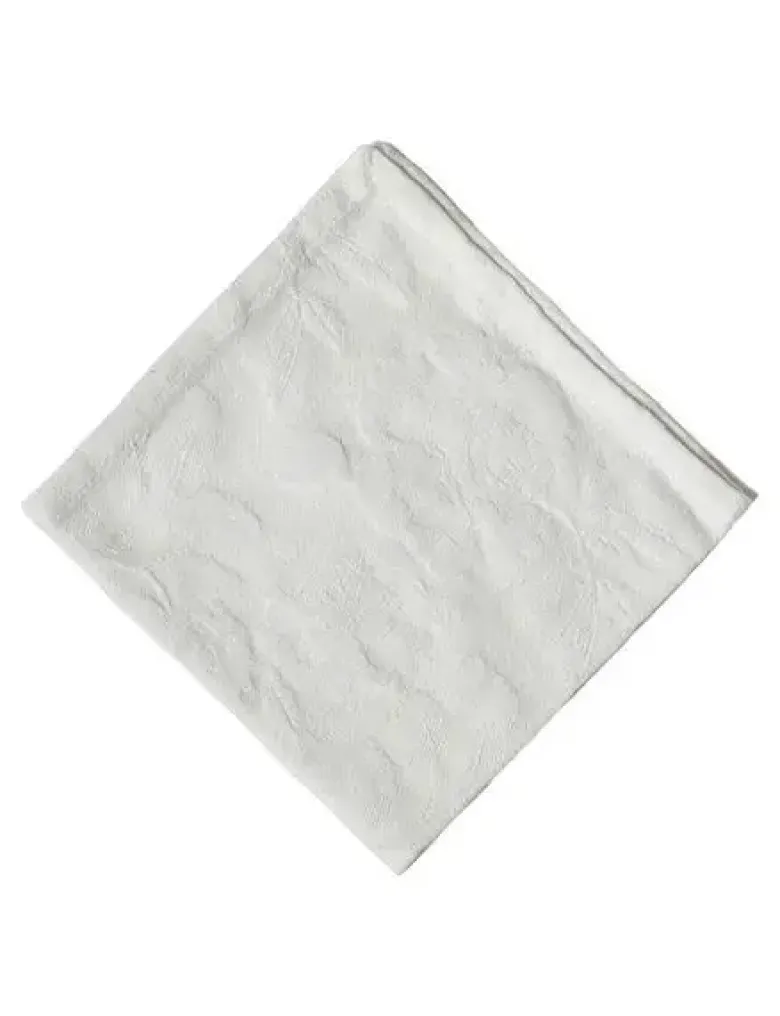 Da'core Mundserviet Jacquard blomst 40x40 cm hvid 4-pak