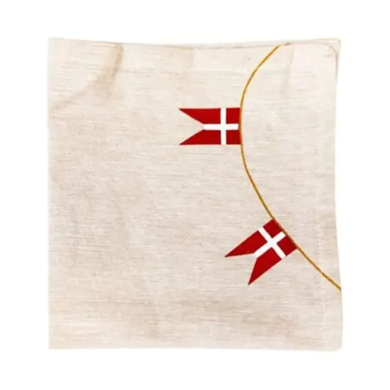 Da'core Mundserviet med flag 40x40 cm 4-pak