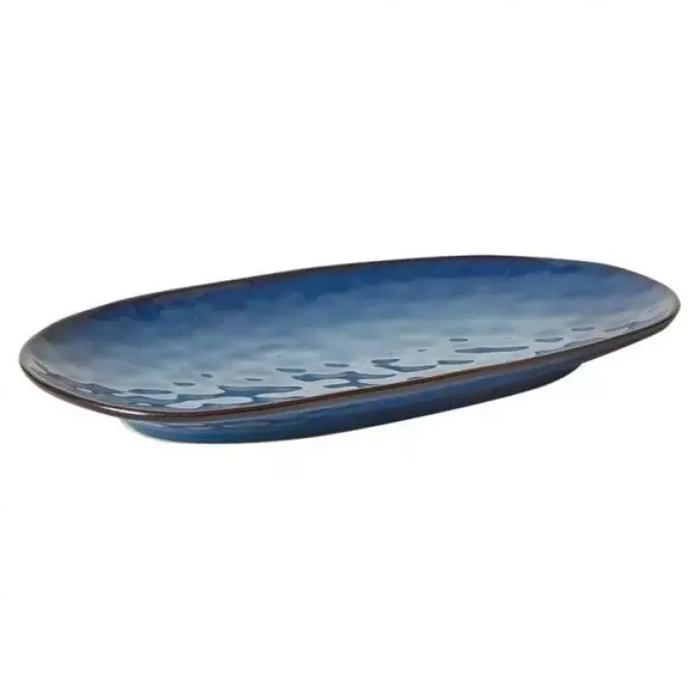 Da'Core oval Serveringsfad 18x31 cm Blå