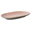 Da'Core oval Serveringsfad 22x36 cm Rosa/sort