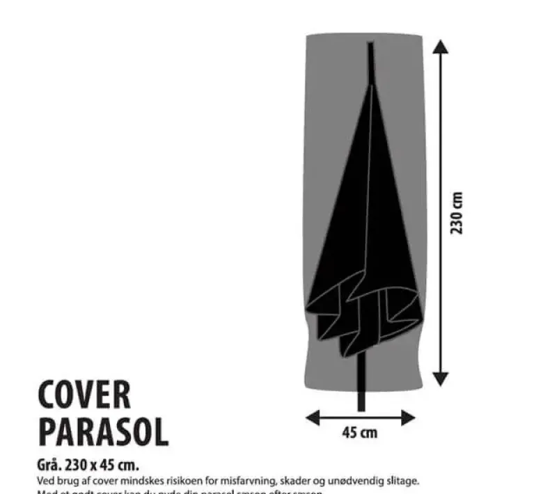 Da'core Overtræk til parasol 230 cm grå