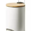 Da'core Pedalspand med bambuslåg H38 cm hvid