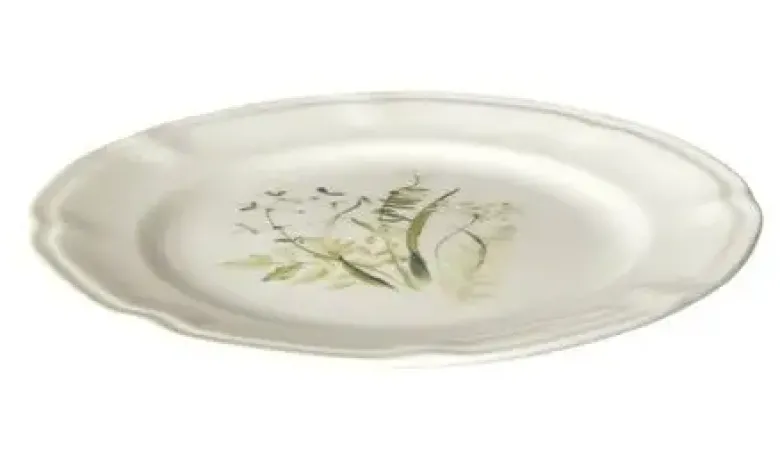 Da'core Tallerken Flora Ø20 cm benporcelæn grøn
