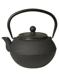 Da'core Tepotte med stålsi 1200 ml. støbejern sort