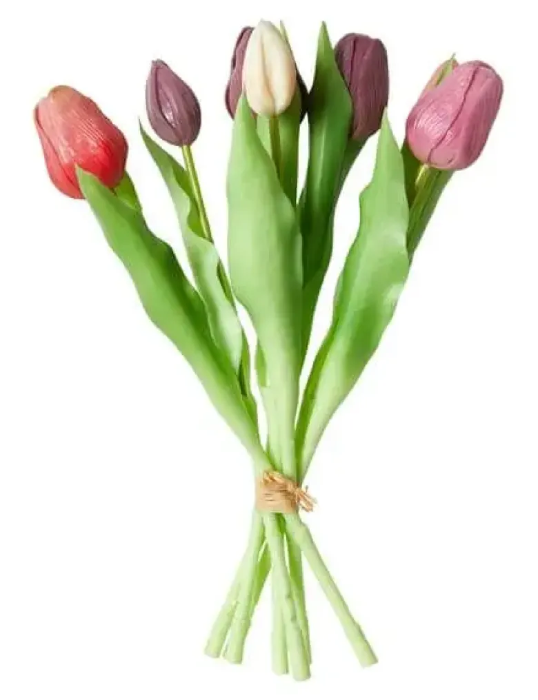 Da'core Tulipan buket 7 stk 39cm multi lilla/rosa