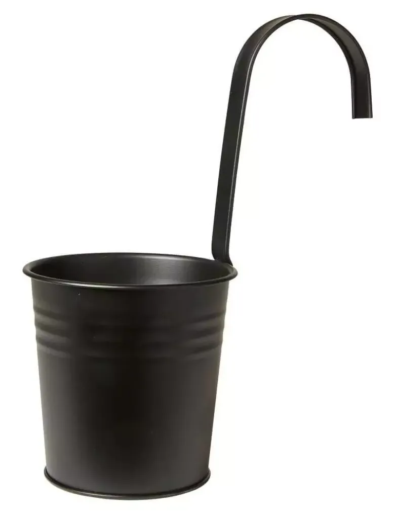 Da'core Urtepotte med hank 13/9x29 cm sort