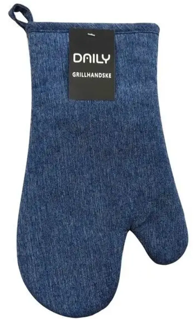 Daily grillhandske denim blå