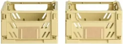 DAY Opbevaringskasse foldbar Gul sand 17x12.5x7 cm 2 stk