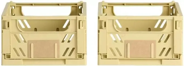 DAY Opbevaringskasse foldbar Gul sand 17x12.5x7 cm 2 stk