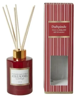 Duftpinde 120 ml. æske julehygge rød/guld