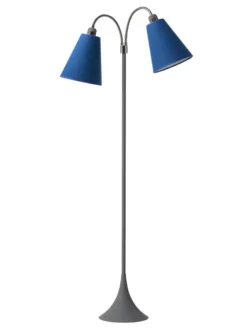 Fodgænger Gulvlampe grå m/havblå skærme