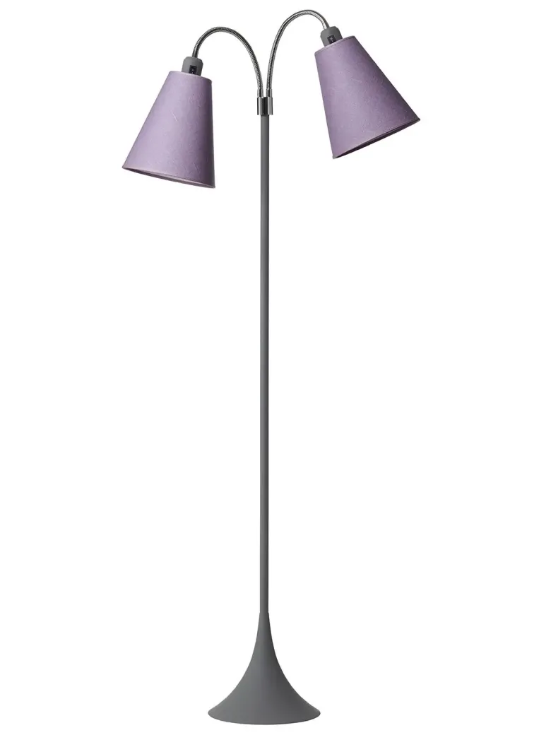 Fodgænger Gulvlampe grå m/lyng skærme