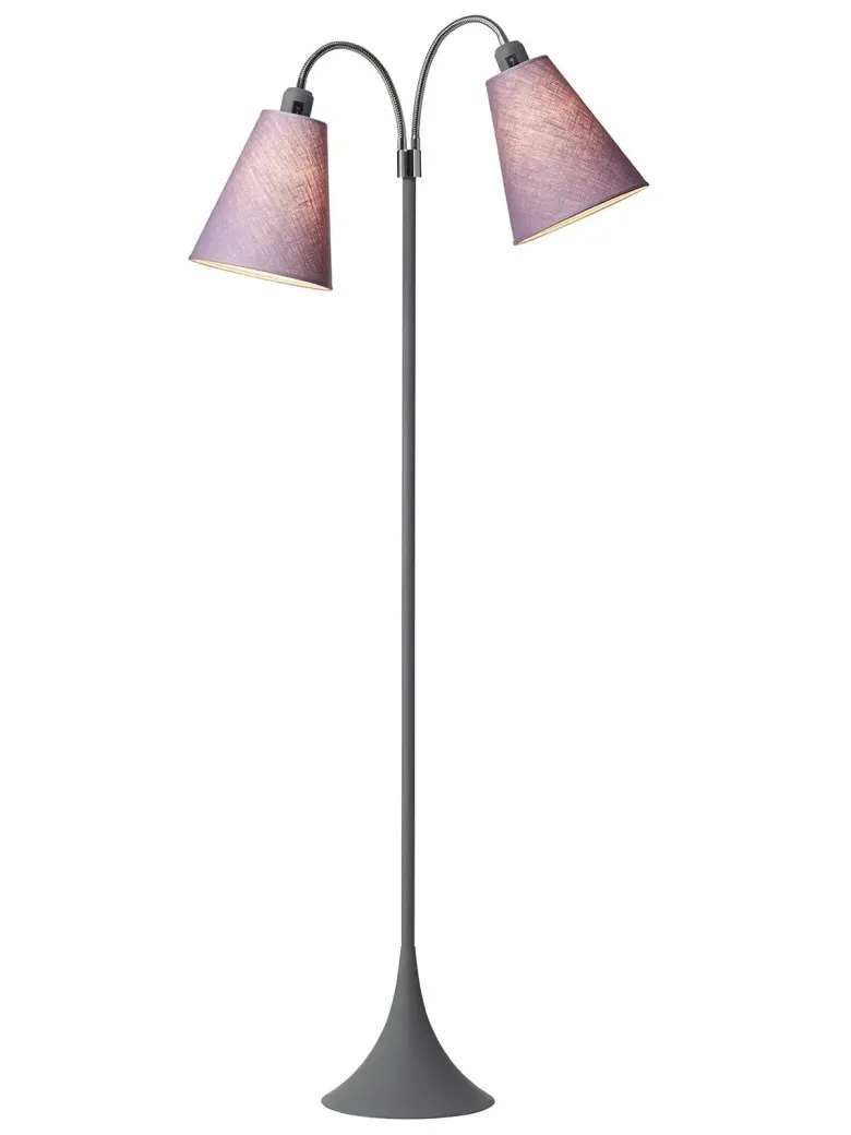 Fodgænger Gulvlampe grå m/lyng skærme