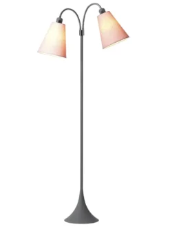 Fodgænger Gulvlampe grå m/pink skærme