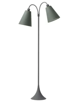 Fodgænger Gulvlampe grå m/vintergrønne skærme