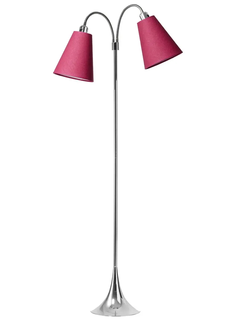Fodgænger Gulvlampe krom m/cerice skærme