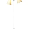 Fodgænger Gulvlampe krom m/creme skærme