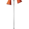 Fodgænger Gulvlampe krom m/orange skærme