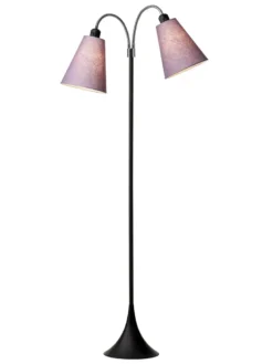 Fodgænger Gulvlampe sort m/lyng skærme