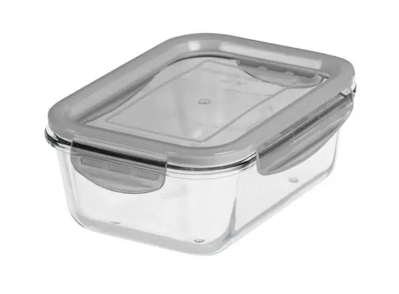 GastroMax opbevaringsboks i glas 0,75L Transparent grå