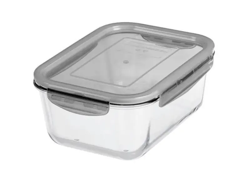 GastroMax opbevaringsboks i glas 1,6L Transparent grå
