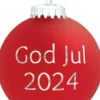 God jul 2024. Julekugle mat rød