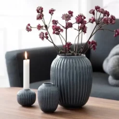 Hammershøi Vase Antracitgrå mellem