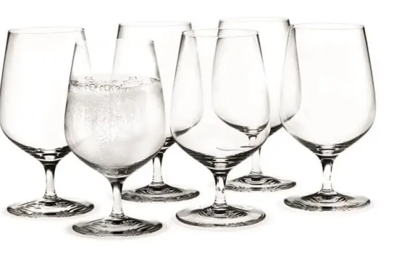 Holmegaard Cabernet Vandglas på fod 6 stk