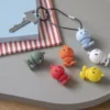 Hoptimist nøglering silikone hvid