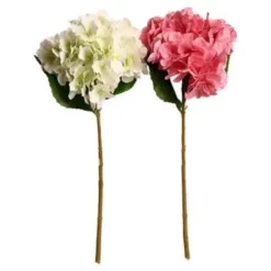 Hortensia H45xW20xD10 cm 2 ass. plastik, Pink/White,