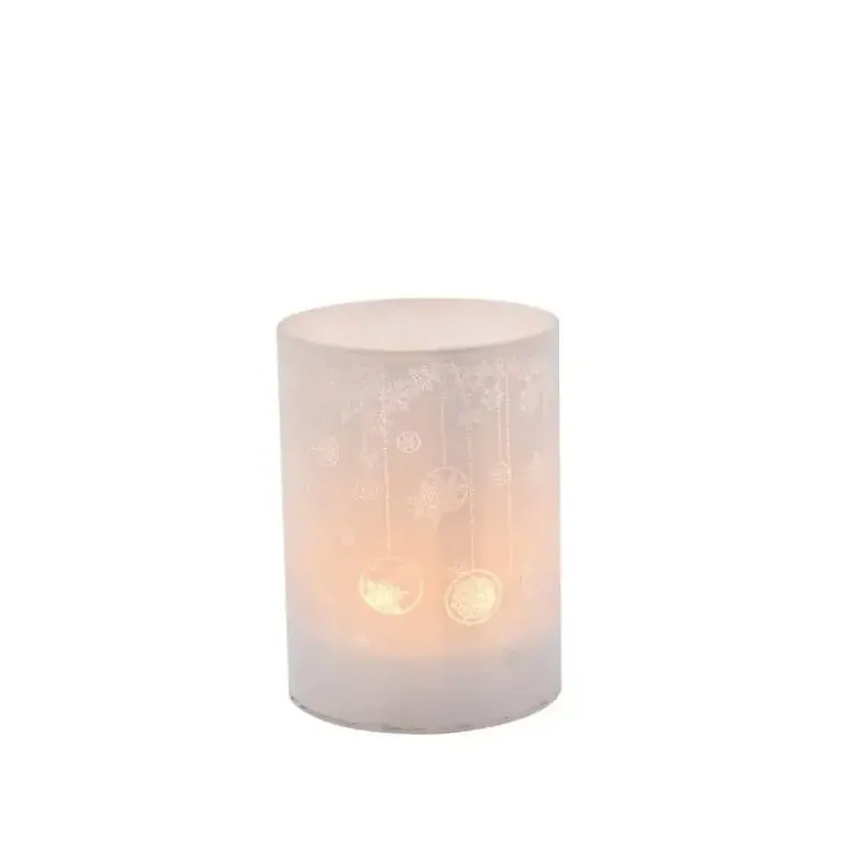 Hurricane m. motiv jul m. LED - Hvid H12/D9