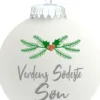 Julekugle mat hvid "Verdens sødeste Søn"