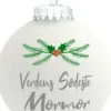 Julekugle mat hvid "Verdens sødeste Mormor"