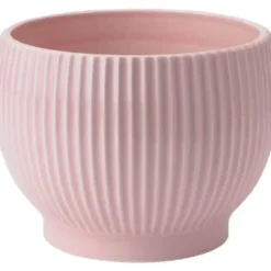 Knabstrup Urtepotte med riller pink- Ø16,5 cm